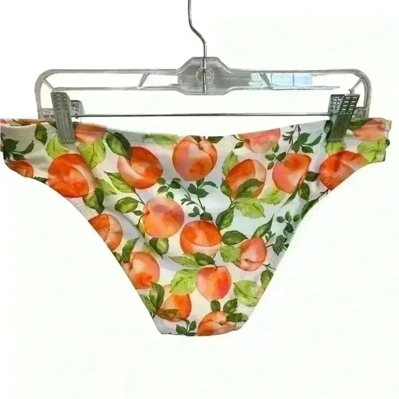 BCBG Paris Bikini Top & Bottom Juicy Peach Print Top (2XL), Bottom (XL) - Picture 3 of 9